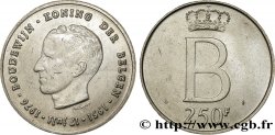 BELGIQUE 250 Francs jubilé d’argent du roi Baudouin légende flamande 1976 Bruxelles