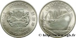 SINGAPORE 10 Dollars 10e anniversaire de l’indépendance 1977 
