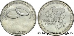 CAMERúN 7500 Francs CFA anneaux nuptiaux 2006 