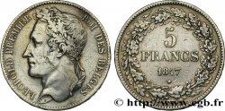 BELGIO 5 Francs Léopold Ier tête laurée 1847 
