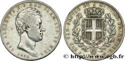 ITALIEN - KÖNIGREICH SARDINIEN 5 Lire Charles Albert 1838 Gênes