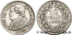 VATICANO E STATO PONTIFICIO 10 Soldi (50 Centesimi) Pie IX an XXII 1868 Rome