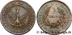 GRÈCE - GOUVERNEMENT PROVISOIRE 5 Lepta Phoenix type cercle continu 1828  MBC+/EBC