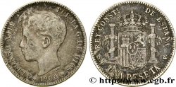 SPAGNA 1 Peseta Alphonse XIII 3e type 1900 Madrid