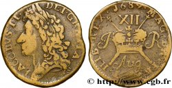 IRLANDE 1 Shilling Jacques II frappée pour le mois d’Aout 1689 