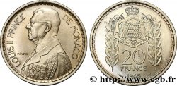 MONACO Essai de 20 Francs Turin Louis II 1945 Paris