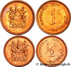 RHODESIA Lot 1/2 Cent et 1 Cent 1970-1977 
