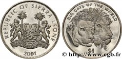 SIERRA LEONE 1 Dollar Proof couples de lions 2001 
