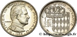 MONACO 1/2 Franc Rainier III / écu couronné 1965 Paris