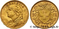 SUIZA 20 Francs or  Vreneli   1935 Berne