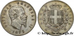 ITALIE 5 Lire Victor Emmanuel II 1873 Milan