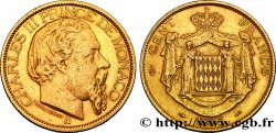 MONACO - PRINCIPAUTÉ DE MONACO - CHARLES III 100 Francs or 1886 Paris