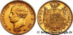 ITALIA - REINO DE ITALIA - NAPOLEóNE I 40 Lire 1809 Milan MBC+