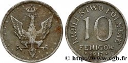 POLOGNE 10 Fenigow Pologne sous administration allemande 1917