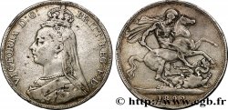 ROYAUME-UNI 1 Crown Victoria buste du jubilé 1892