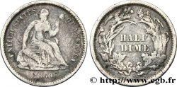 ÉTATS-UNIS D AMÉRIQUE 1/2 Dime (5 Cents) Liberté assise 1860 Philadelphie