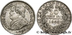 VATICAN ET ÉTATS PONTIFICAUX 10 Soldi (50 Centesimi) Pie IX an XXII 1868 Rome