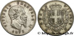 ITALIE 5 Lire Victor Emmanuel II 1873 Milan