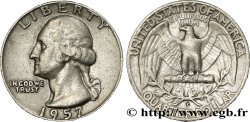 ÉTATS-UNIS D AMÉRIQUE 1/4 Dollar Georges Washington 1957 Denver - D