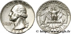 ÉTATS-UNIS D AMÉRIQUE 1/4 Dollar Georges Washington 1957 Denver - D