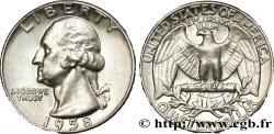 ÉTATS-UNIS D AMÉRIQUE 1/4 Dollar Georges Washington 1958 Philadelphie