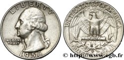 ÉTATS-UNIS D AMÉRIQUE 1/4 Dollar Georges Washington 1958 Denver - D