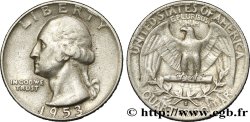 ÉTATS-UNIS D AMÉRIQUE 1/4 Dollar Georges Washington 1953 Denver - D