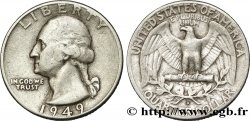 ÉTATS-UNIS D AMÉRIQUE 1/4 Dollar Georges Washington 1949 San Francisco - S