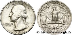 ÉTATS-UNIS D AMÉRIQUE 1/4 Dollar Georges Washington 1954 Denver - D