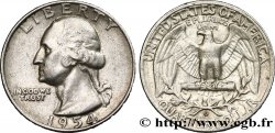 ÉTATS-UNIS D AMÉRIQUE 1/4 Dollar Georges Washington 1954 Denver - D