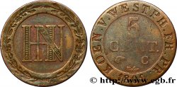 GERMANY - KINGDOM OF WESTPHALIA 5 Centimes monogramme de Jérôme Napoléon 1809 
