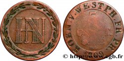 ALLEMAGNE - ROYAUME DE WESTPHALIE 5 Centimes monogramme de Jérôme Napoléon 1809