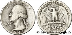 ÉTATS-UNIS D AMÉRIQUE 1/4 Dollar Georges Washington 1946 Philadelphie