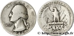 ÉTATS-UNIS D AMÉRIQUE 1/4 Dollar Georges Washington 1942 San Francisco - S
