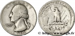 ÉTATS-UNIS D AMÉRIQUE 1/4 Dollar Georges Washington 1944 Philadelphie