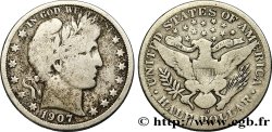 UNITED STATES OF AMERICA 1/2 Dollar Barber 1907 Nouvelle-Orléans - O