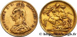 AUSTRALIA 1 Souverain Victoria buste du jubilé 1889 Sydney