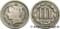 ÉTATS-UNIS D AMÉRIQUE 3 Cents 1866 Philadelphie