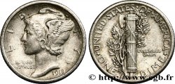 ÉTATS-UNIS D AMÉRIQUE 1 Dime Mercury 1918 Philadelphie