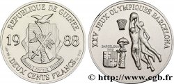 GUINÉE 200 Francs XXV Jeux Olympiques Barcelone - Basket-Ball 1988