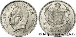 MONACO 5 Francs Louis II / armoiries 1945 Paris