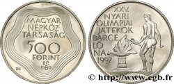 HONGRIE 500 Forint Proof XXVe Jeux Olympiques de Barcelone 1992 / porteur de la flamme olympique 1989 Budapest