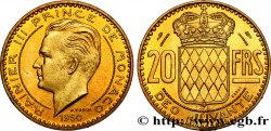 MONACO Essai de 20 Francs prince Rainier III 1950 Paris
