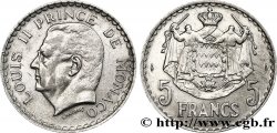 MONACO 5 Francs Louis II / armoiries 1945 Paris