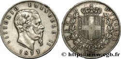 ITALIA 5 Lire Victor Emmanuel II 1877 Rome
