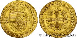 PAYS-BAS ESPAGNOLS - DUCHÉ DE BRABANT - CHARLES V DIT CHARLES QUINT Couronne d’or au soleil 1544 Anvers SUP