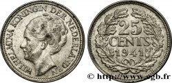 NETHERLANDS 25 Cents Wilhelmine 1941 Utrecht
