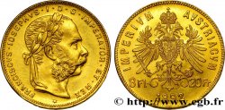 AUSTRIA 8 Florins ou 20 Francs or François-Joseph Ier 1892 Vienne