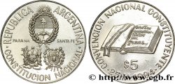 ARGENTINA 5 Pesos emblèmes / convention constituante du 25 mai 1994 1994
