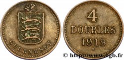 GUERNESEY 4 Doubles armes du baillage de Guernesey 1918 Heaton